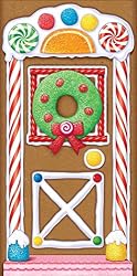 Beistle Gingerbread House Door Cover, Hanging Holiday Decor & Christmas