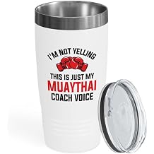 Muaythai White Edition Viking Tumbler 20oz - my Muaythai coach - Sports court Team Indivdiual partner Muaythai