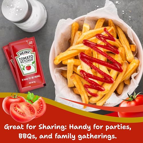 Image of Heinz Condiment Packets Ketchup and Mustard (100 Total; 50 Each Flavor)