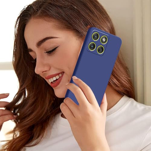 Image of amazon basics Back Cover for Moto Edge 70 5G | Ultra Slim Soft Rubberised Case | Matte Silicone Flexible Mobile Case | Camera Protection - Blue