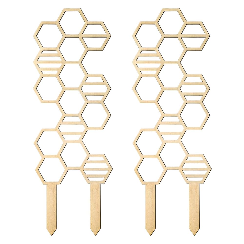 CTRLZS Pothos Plant Climber Support,Wooden Honeycomb Indoor Plant Trellis 16 Inch - UVResistant Garden Plant Decorative