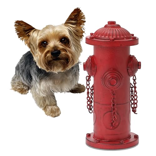YiLifebes Small Dog Fire Hydrant Pee Post 9 H Metal Fake Fire Hydrant for Dogs to Pee On Indoor Training & Outdoor Garden Statue