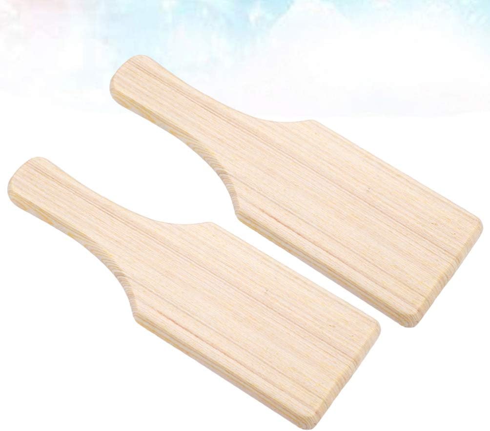 Wooden Sculpture Tools 2Pcs Clay Modeling Paddle Boards 7.67In for Ceramic Pottery Crafting Smooth Carving and DIY Art Projects image 3