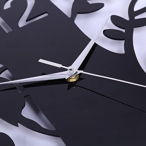 Miniatura 9 de Reloj de pared 3D de pájaro en el árbol de 14 pulgadas, decoración silenciosa sin tictac, espejo familiar, reloj de pared, kit de calcomanías para