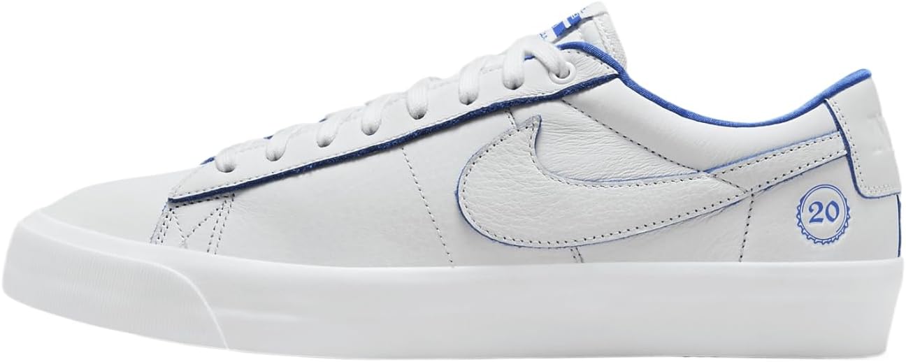 Nike SB Blazer Low Pro GT Premium Men's Shoes (FZ1300-100, Summit White/Summit White/White/Game Royal) Size 6