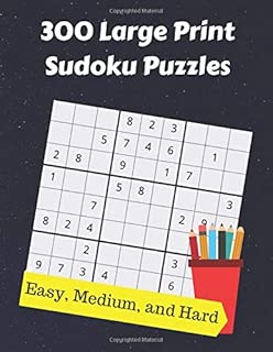 300 Large Print Sudoku Puzzles: From Easy to Hard - coolthings.us
