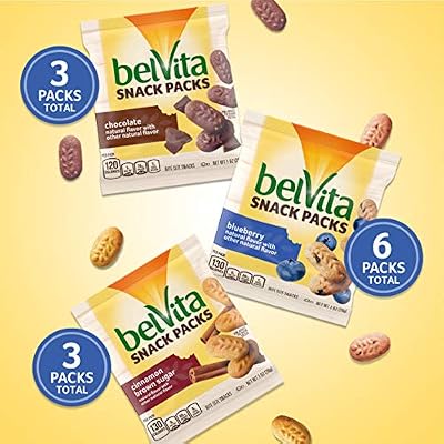 belVita Breakfast Biscuit Bites Variety Pack, 3 Flavors, 12 Packs