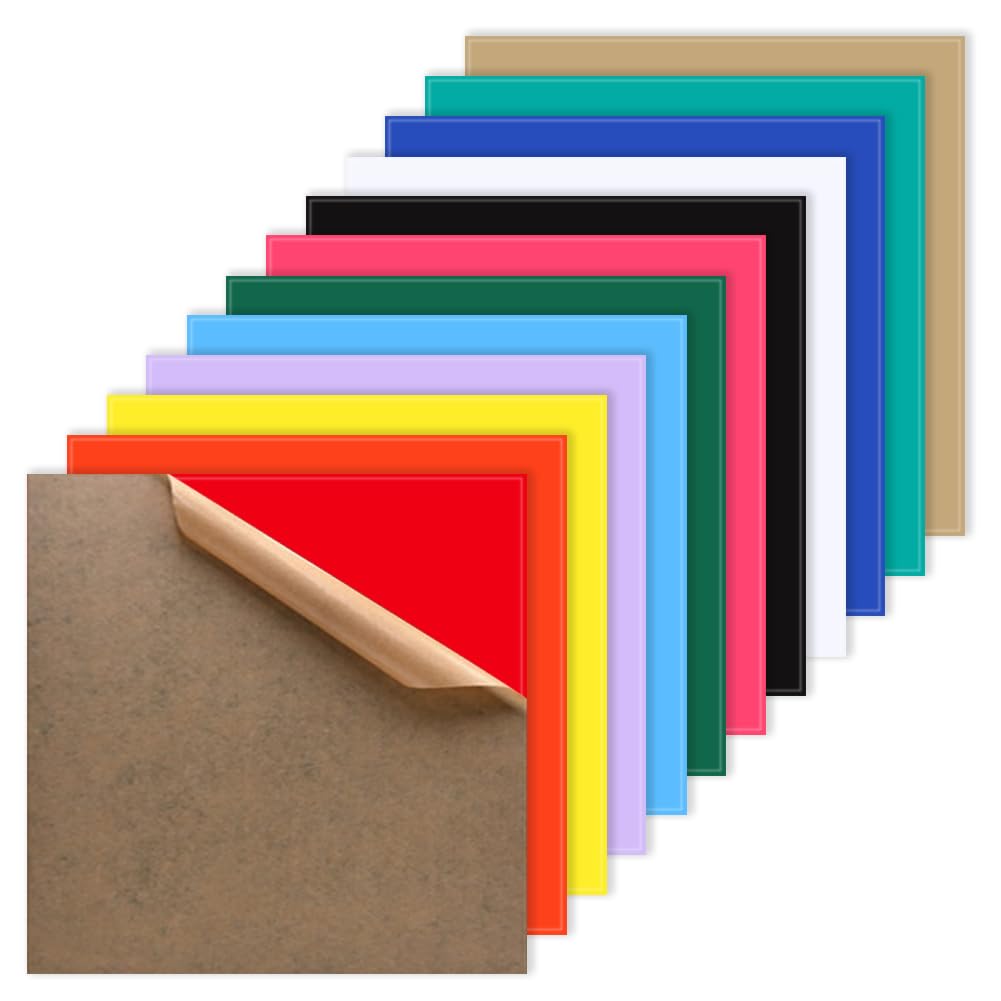 12 Stück Bunte Acrylglas Platten Set, 30x30cm Kunststoffplatte 3mm, Acrylplatte zum Laserschneiden und Gravurmaterialien, Gussplatten Farbig für DIY-Projekte, Gedruckte Schilder, Kunsthandwerk