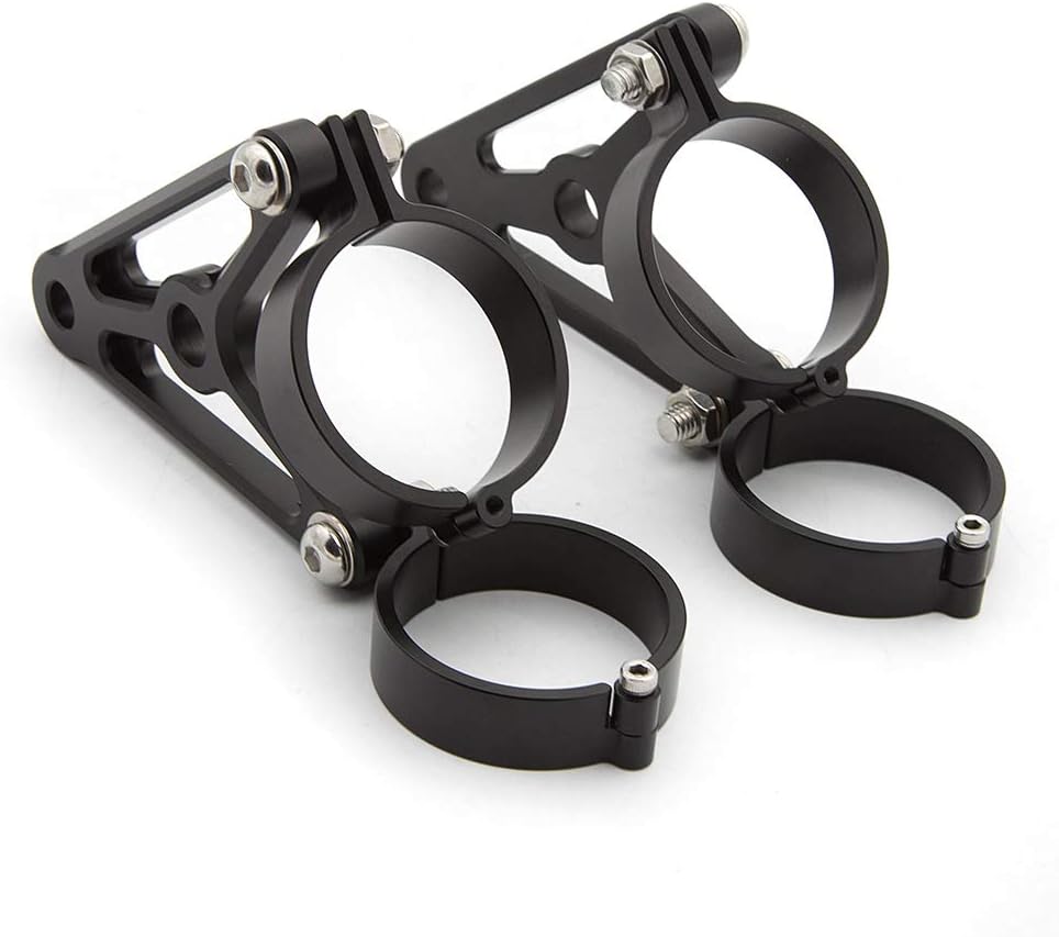 50mm Motorcycle Headlight Mount Bracket Brackets Fork Holder Turn Light Clamp Support Aluminum Alloy Accessories CNC Black
