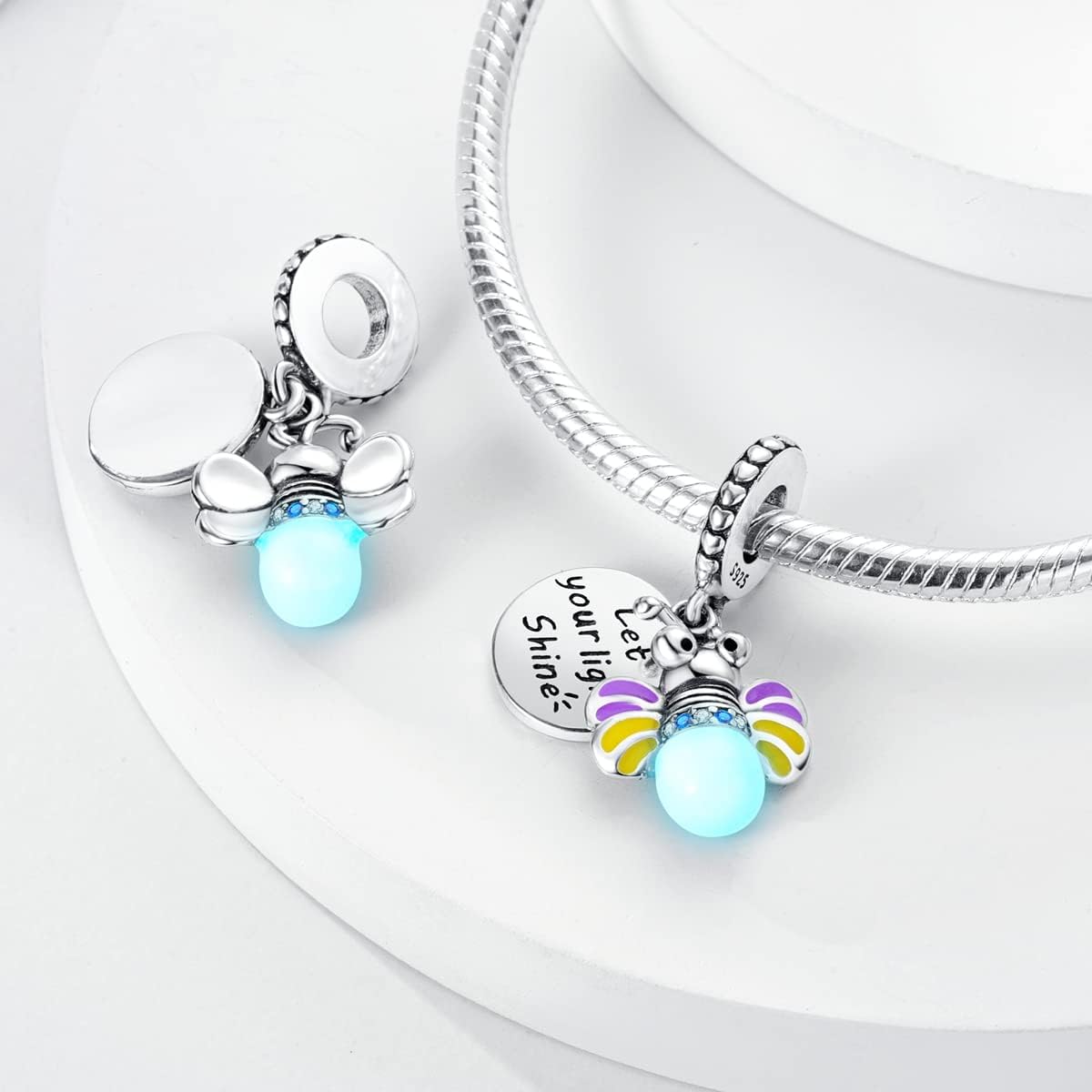 Hapour 925 Sterling Silver Charms Fit for Charm Bracelets Pendant Bead Pet Sun Heart Charm, Bracelet & Necklace Jewelry Bead for Women - Image 5