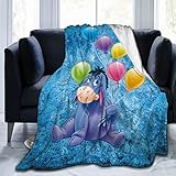  Lawenp Decke für I-Ah, süßer Druck, Fleece-Überwurf, bequem und leicht, Flanell-Fleece-Decke, Schlafzimmer, Wohnzimmer, Sofa, Büro, 101,6 x 127,6 cm