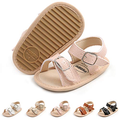 BENHERO Baby Sandal Tassels Summer Toddler Slipper Soft Sole PU Leather Newborn First Walker Crib Shoes(6-12 Months Infant C/Pink)