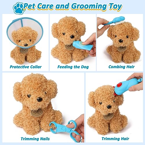 Image of Liberry Doctor Kit Toy for Toddlers 3 4 5 6 Years Old, Blue | Kids Doctor Playset with Dog Toy, Stethoscope and Dress Up Costume, Pretend Play Medical Bag, Boys Girls Birthday Gift