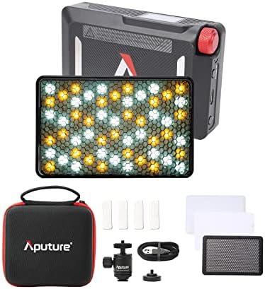 Aputure MC Pro RGBWW LED On Camera Video Light, Temperature 2000K-10000K Support Magnetic Attraction IP65 Protection 15 Built-in Light Effects and App Control