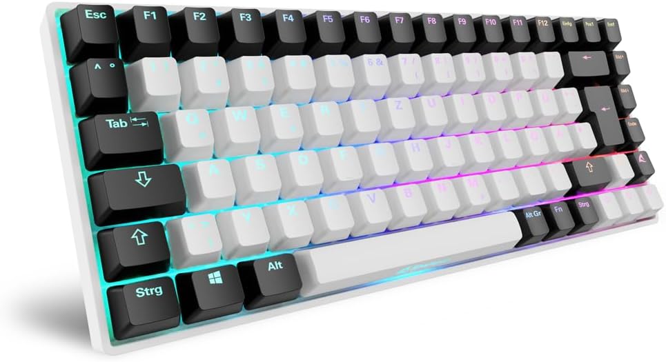 SKILLER SGK50 S3 tastiera USB QWERTY Tedesco Bianco - Tastiera gaming - Immagine 1