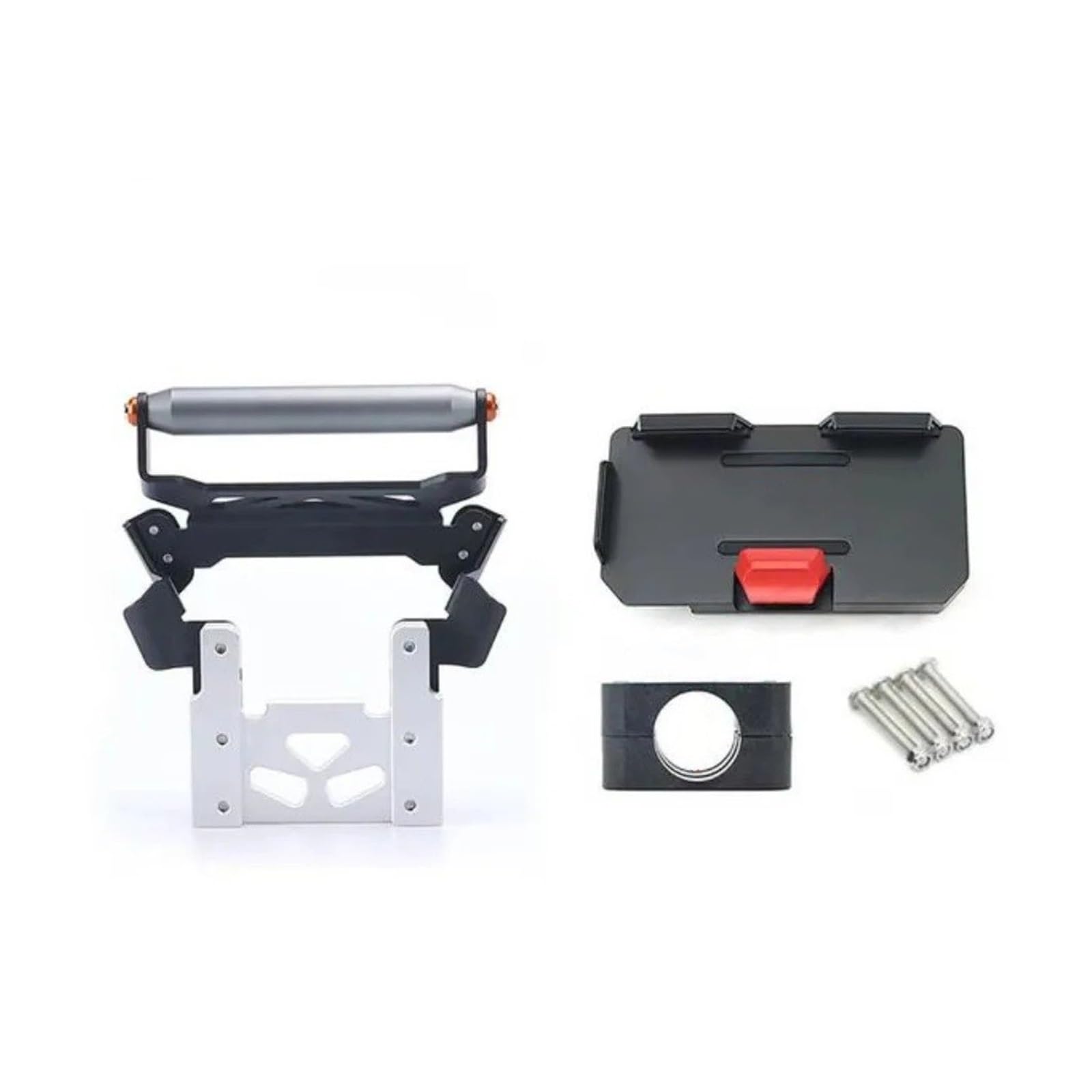 Motocyklowy uchwyt GPS do NSS350 FORZA350 FORZA NSS 350 21-23 Motocyklowy telefon GPS USB i bezprzewodowa ładowarka uchwyt nawigacyjny stojak (22 mm - srebrny 1 zestaw)