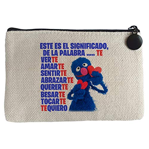 Monedero el significado de la palabra te quiero - Beige, 15 x 10 cm