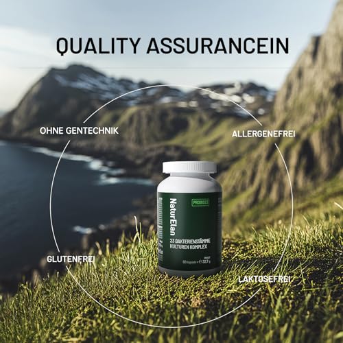 Probio 23 Kulturen Komplex, 200 Mrd KbE/g, Mehrere Premium Bakterienstämme mit Akazienfaser, 1 Kapsel pro Tag, mit Lactobacillus & Bifidobakterien, Vegan, 60 CT, Darmflora
