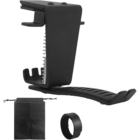 Amazon Co Jp ヘッドホンスタンド 回転式 滑り止め クッション付き バネ付き クランプ式 高さ調整可能 省スペース 耐荷重5キロ クランプ式 ヘッドホンフック ケーブル収納 ホルダー 収納袋 ケーブルバンド付き ブラック 家電 カメラ