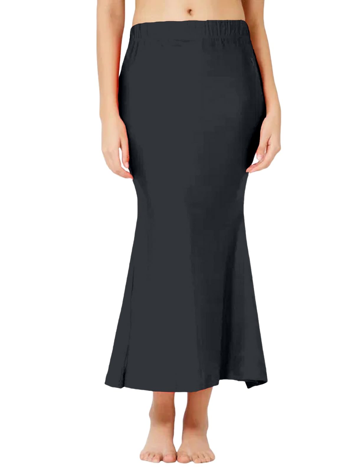 Jupon extensible uni pour femme lycra confortable et sari droit