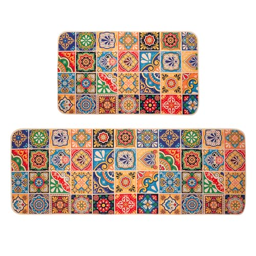 JDGHGB Mexican Talavera Kitchen Rugs
