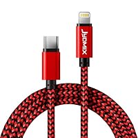 JYDMIX - Cavo da USB-C a Lightning da 1M [Certificato Apple MFi] in Nylon Intrecciato, Compatibile...