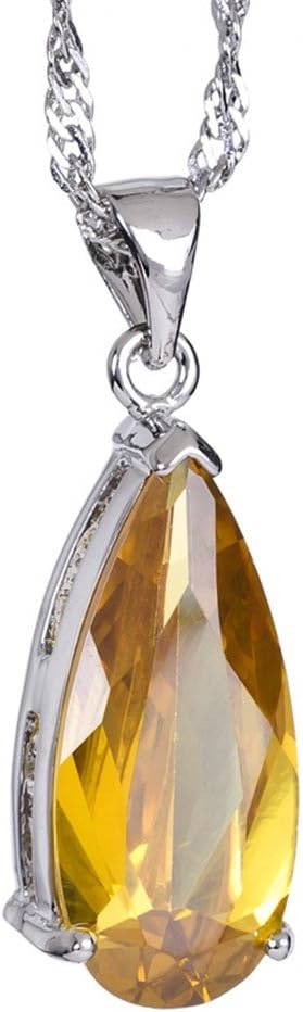 RIZILIA ICONIC Long Pear Cut Birthstone Necklace for Women - Multi Color Options - 18K White Gold Plated Solitaire CZ Pendant, 18"+2" Chain - Gift Boxed for Her, Mother Birthday - Image 2