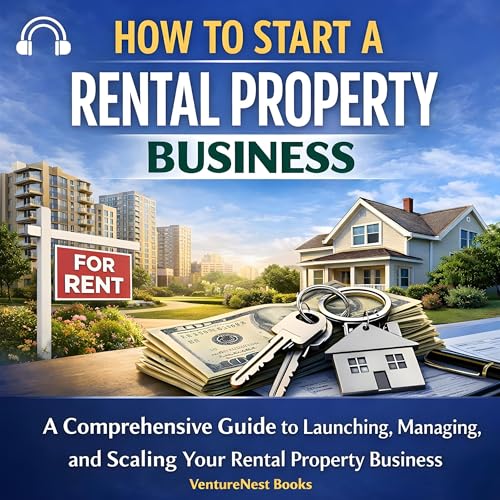 How to Start a Rental Property Business Audiolivro Por VentureNest Books capa