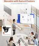 VEVOR Rolling TV Stand, Mobile TV Cart for 35-100 Inch LED/LCD/OLED Flat/Curved TVs, Portable Monitor Stand with Wheels Hold up to 198 lbs for Living Room, Bedroom, Office, Outdoor, Max VESA 800x600mm