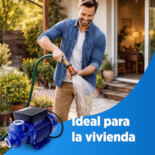 Miniatura 7 de Bomba De Agua Para Vivienda Riego Y Jardin Dealta Presion Y Capacidad 2000 L H Electrobomba Periferica 0.5 Cv 230 V Cisterna Tanques Sistema Presion Superficie Hierro Fundido Compacta Solida - Fluvia