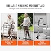 VEVOR Andador Plegable con Ruedas 3 en 1 con Asistencia Estar de Pie con Altura y Ancho Ajustables, Aluminio Liviano para Personas Mayores Discapacitadas, hasta 203 kg(535-610) x 380 x (790-965) mm #5