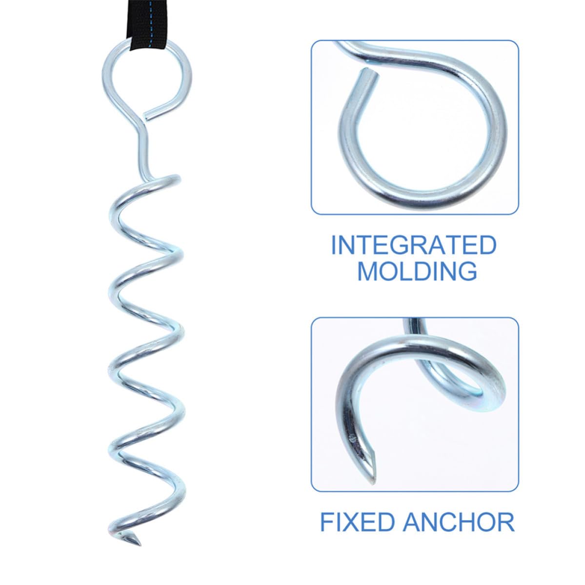 Alasum 3 Estacas de Hierro Resistentes para Tienda de Campaña, Fáciles de Clavar y Anclar Toldos, Color Plata, Ideales para Camping al Aire Libre