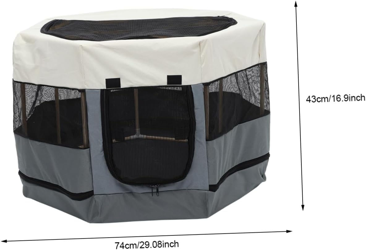 Yardwe Pet Octagonal House for Cats and Kittens Multipurpose Dog Sleeping House with Oxford Durable and Comfortable Pet Hideout Nest Indoor Outdoor Use Grey