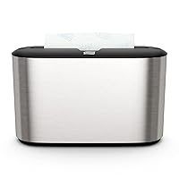 Vista 1 de Dispensador de toallas de papel Tork Xpress de acero inoxidable, diseño compacto, se ajusta a toallas de mano H2, ideal para uso doméstico, unidad