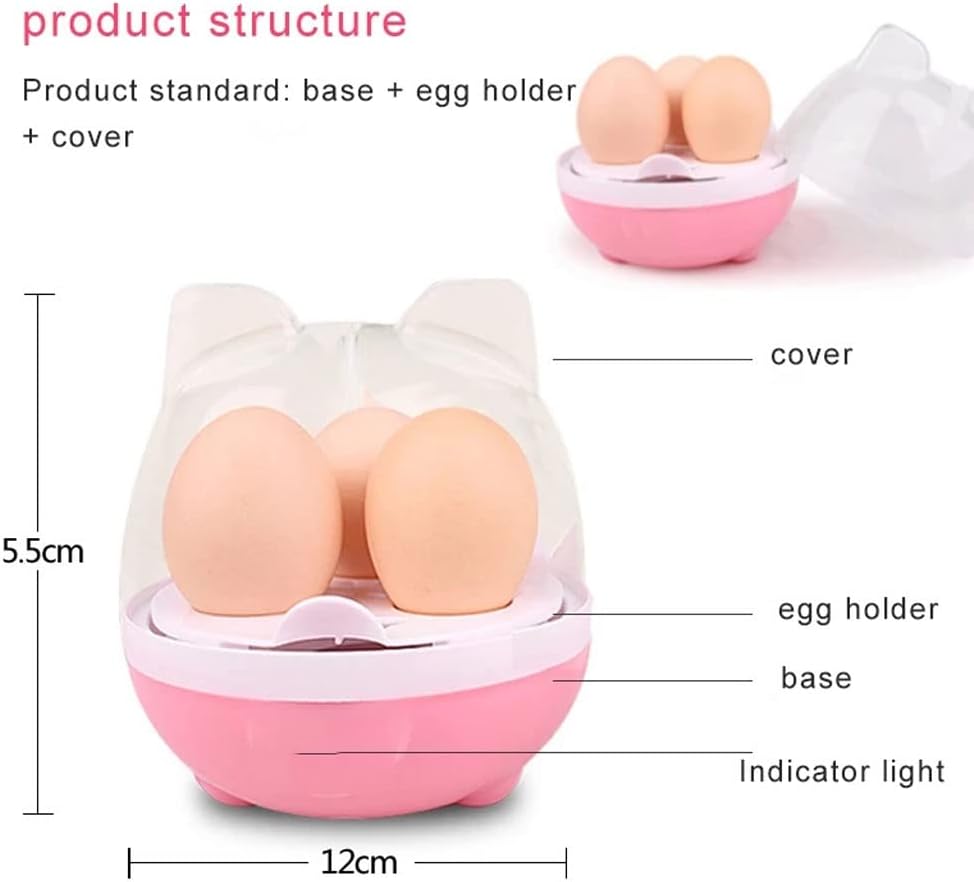 Egg Boiler Electric Cooker Steamer 3 Eggs Capacity Poacher Multifunctional Corn Milk Heating Breakfast Machine