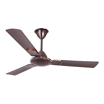 OSSYWUD Vega Ceiling Fan 1200 Mm 3 Blade 5 Speed 380 Rpm Copper Winding/Heavy Duty Motor/Double Ball Bearing/Aerodynamic Balanced Blades/High Air Flow -Vega (Matt D Brown Color)