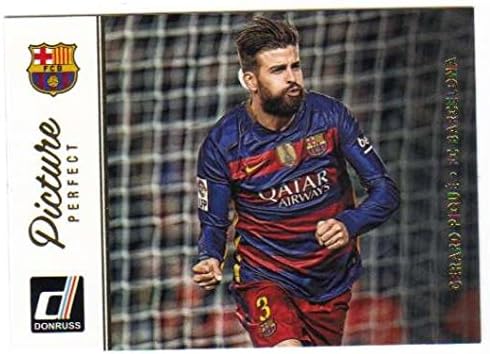 2016 Donruss Picture Perfect #32 Gerard Pique FC Barcelona Soccer Card