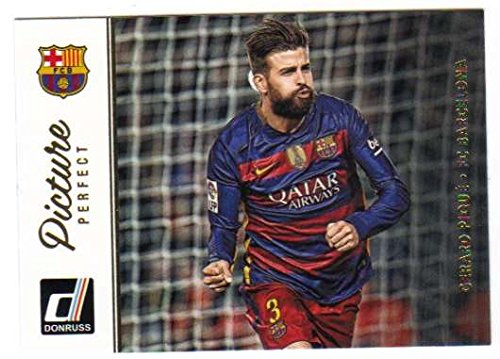 2016 Donruss Picture Perfect #32 Gerard Pique FC Barcelona Soccer Card