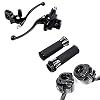 Black 1 Handlebar Switch Controls + Clutch Brake Levers + Hand Grips Compatible with 1996-2012 Harley Sportster Dyna Softail