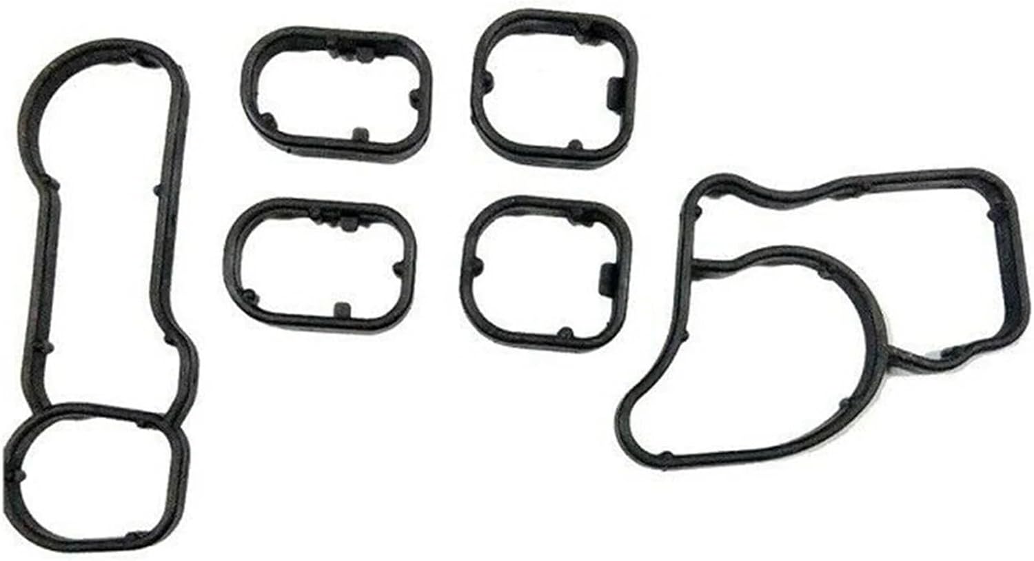 [Replacement] 8 Pcs Car Oil Cooler Gasket Seal and Filter Housing Gasket Set for BMW N47 N57 4 + 6 Cylinder for Diesel N47 N57 11428580680