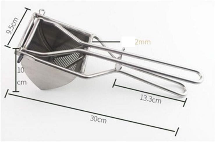 Potato Masher Stainless Steel Squeezer Baby Food Strainer Press Fruit and Vegetables