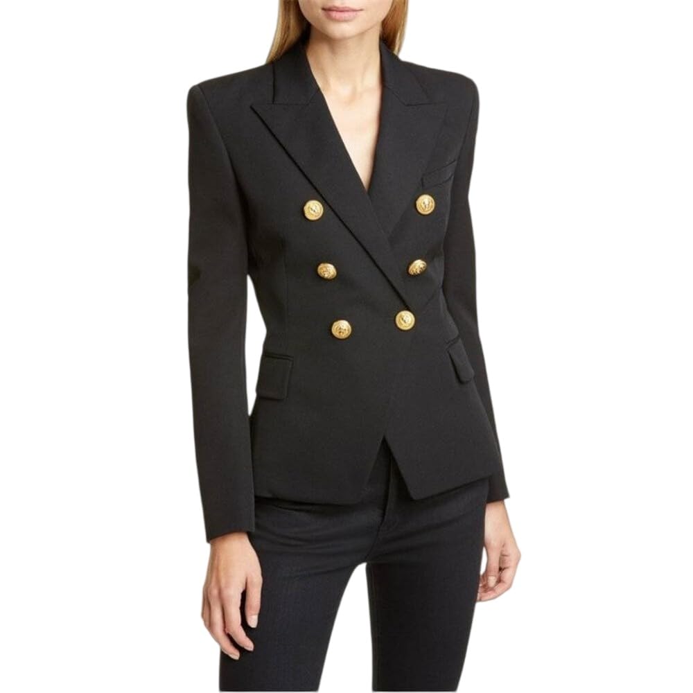 Blazer Damen,Elegante Damen-Blazerjacke mit Reverskragen, Langen Ärmeln und schmaler Passform, vielseitig einsetzbar, ideal fürs Büro.