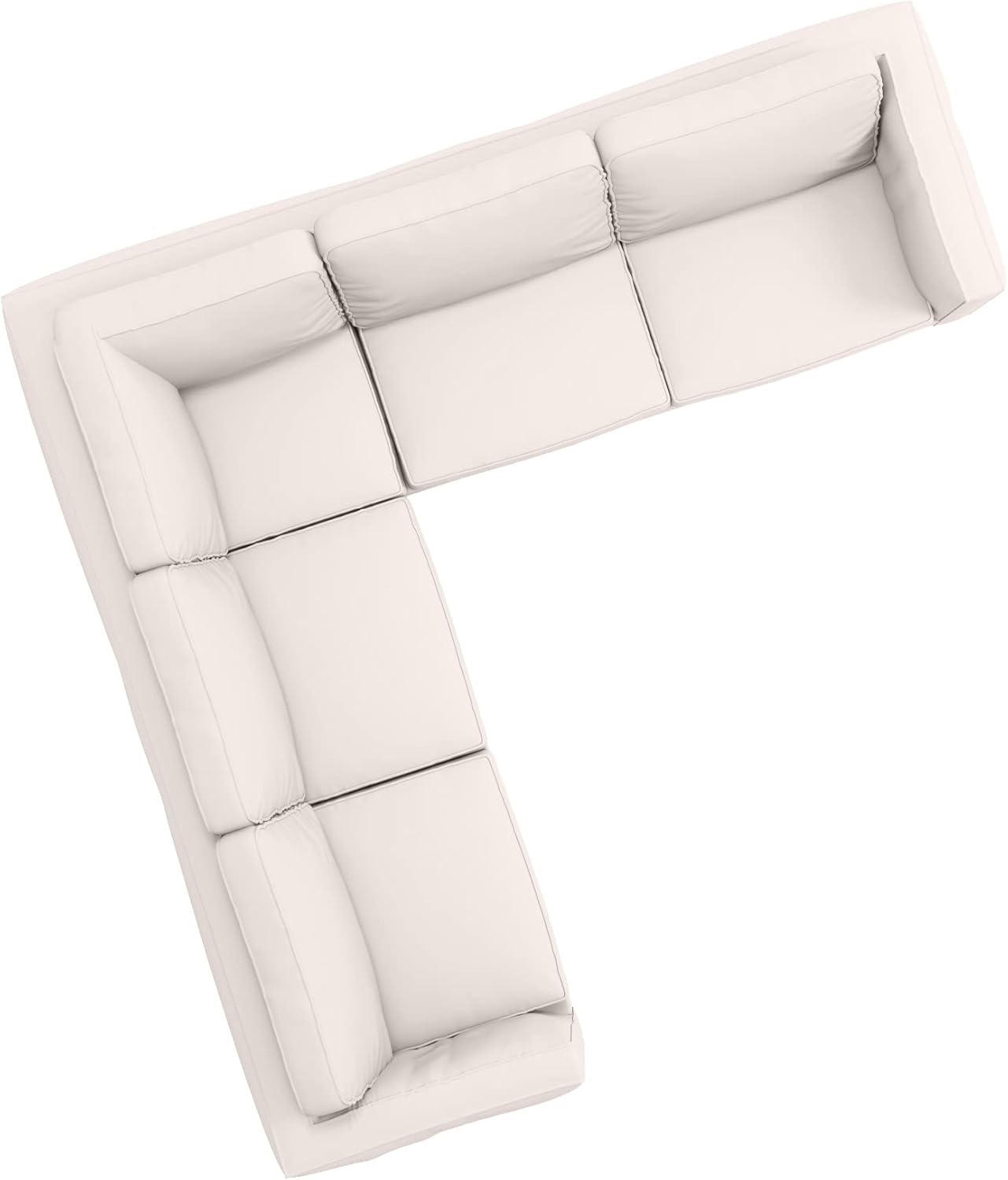 Polyester Karlstad Corner Sofa Cover (2+3/3+2) Replacement, is Custom Made for IKEA Karlstad Sectional Slipcover Replacement (Beige Polyester)