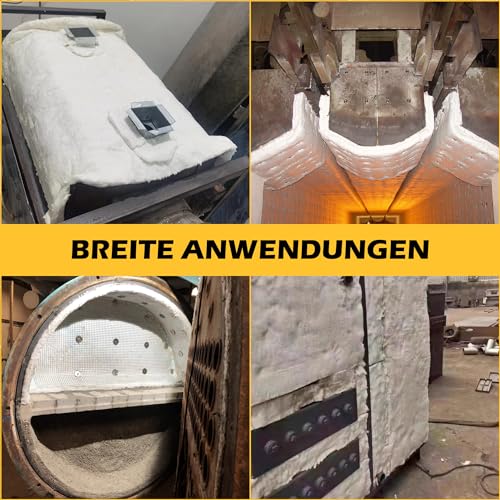 lormuzi Keramikfaser-Isolierdecke, 1500°C/2700°F (61 x 38 x 2,5 cm), feuerfeste Isolierung für Geschirrspüler, Öfen, Schmieden, Boiler, Pizzaöfen und mehr