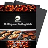 MASlife Grill And Baking Mats-Best In BBQ Accessories-Set Of 2 Highest Quality Mats- Camping- Outdoor And Indoor Use- Reusable- Perfect For Oven And Grill-Lifetime Warranty-100% Guarantee!