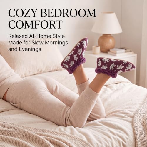Image of Cozylook Fuzzy Slippers for Women Indoor Soft Sole Slipper Socks