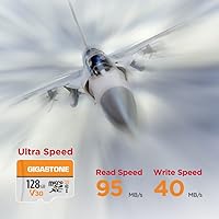 Vista 2 de GIGASTONE Paquete de 2 tarjetas Micro SD de 128 GB, grabación de video A1 V30 4K, compatible con cámara de seguridad, cámara de salpicadero, drone