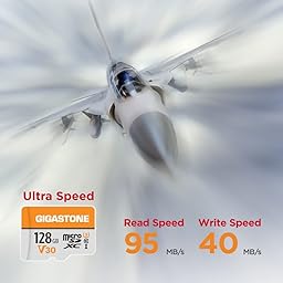 Gigastone confezione da 2 schede di memoria da 128 GB, compatibile con GoPro fotocamera Drone Tablet Samsung Sony, ad alta velocità per 4K UHD Video, A1 U3 C10 Micro SDXC con mini custodia