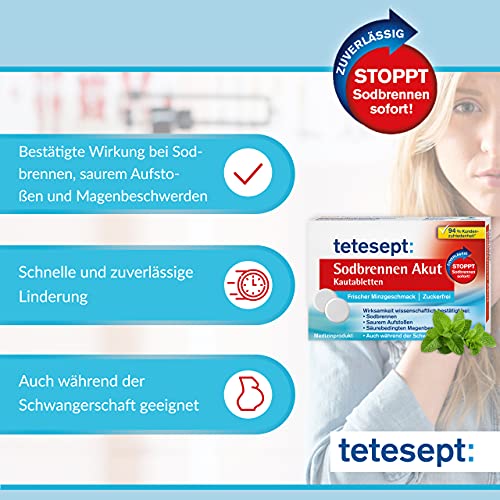 Tetesept Sodbrennen Akut Kautabletten Mittel gegen Sodbrennen