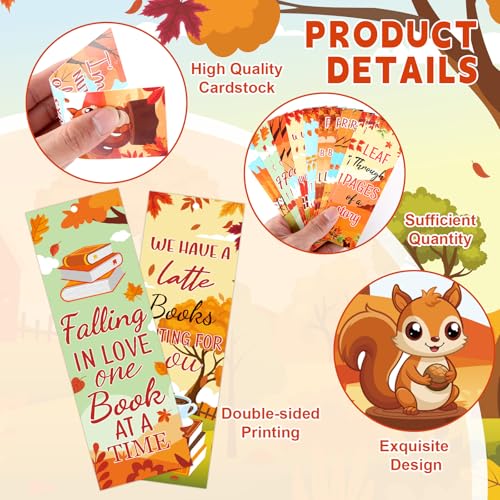 Marque-pages automne lot de 100 avec rubans pour Thanksgiving - 3